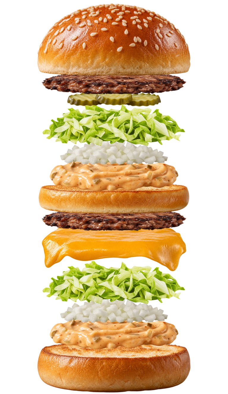 Vue assemblée de Big Mac McDonald’s