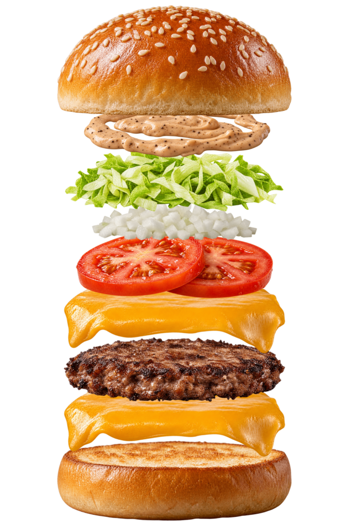 Vue assemblée de Big Tasty 1 Steak McDonald’s