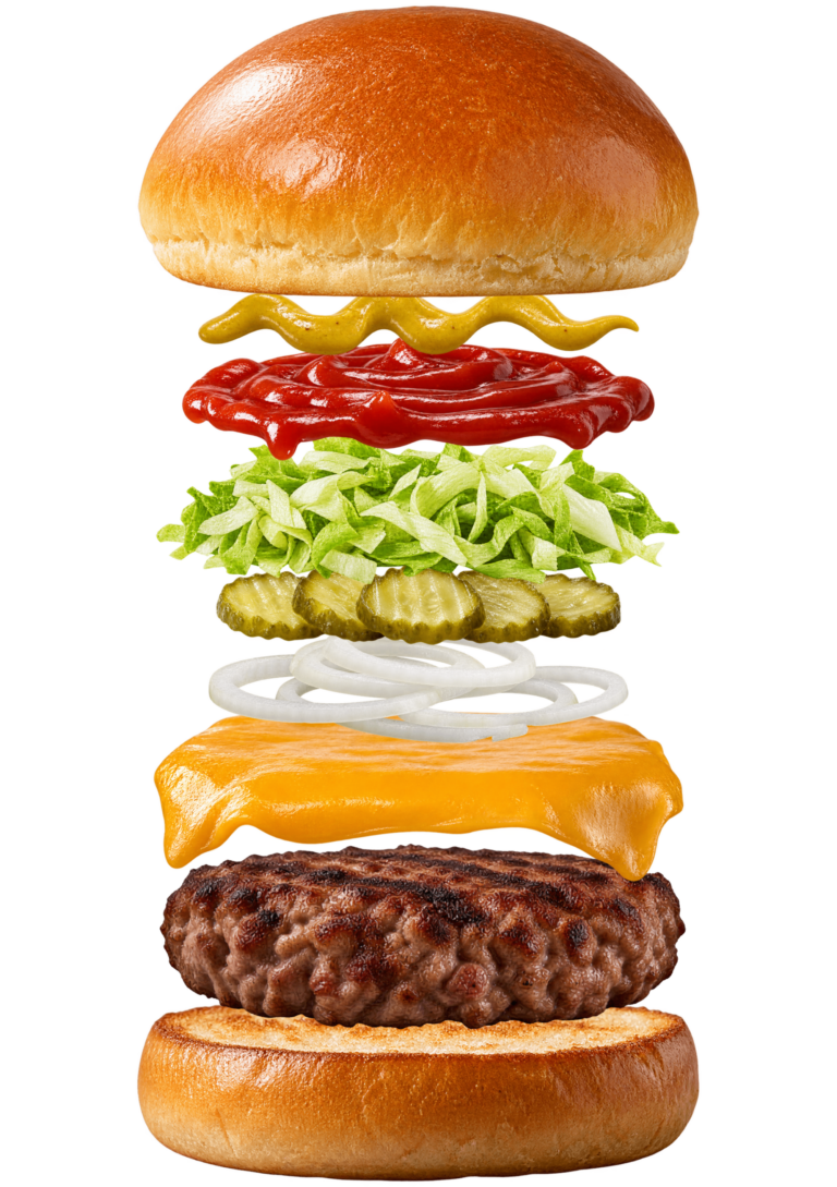 Vue assemblée de Cheese Burger Memphis