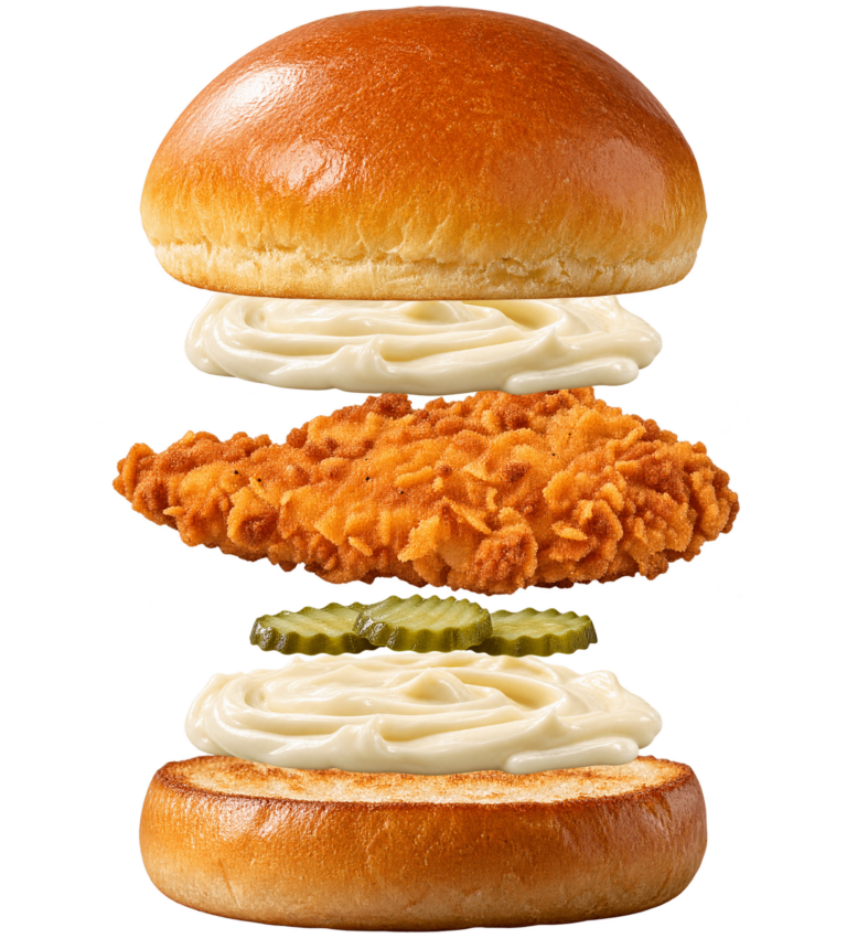 Vue assemblée de Chicken Sandwich Popeyes
