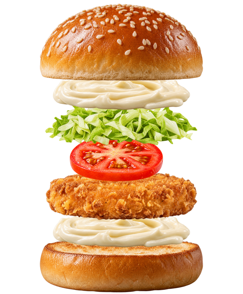 Vue assemblée de Crispy Chicken Burger King