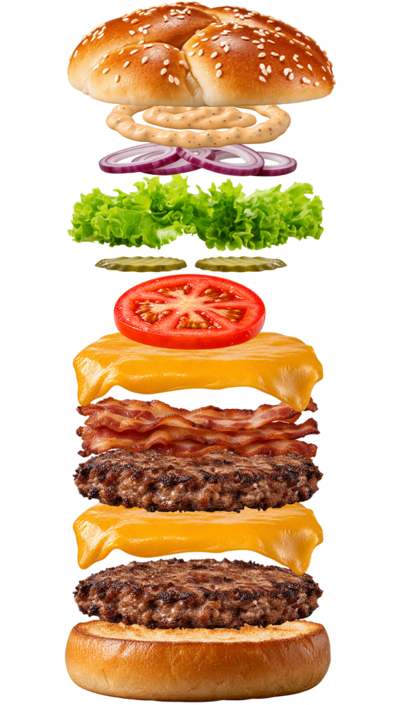 Vue assemblée de Double Chicago Classic Bacon McDonald’s