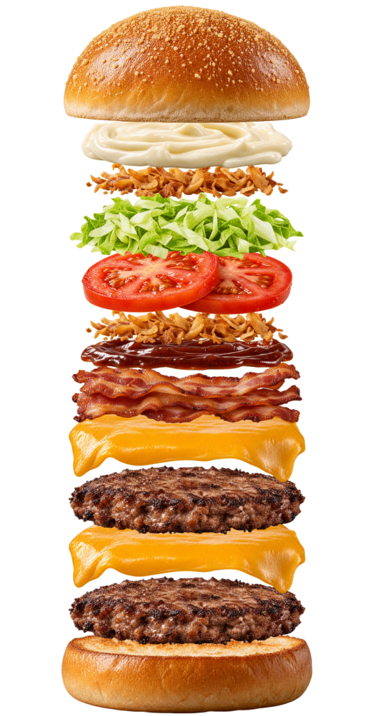 Vue assemblée de Double Steakhouse Burger King