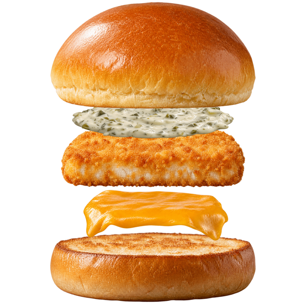 Vue assemblée de Filet-O-Fish McDonald’s