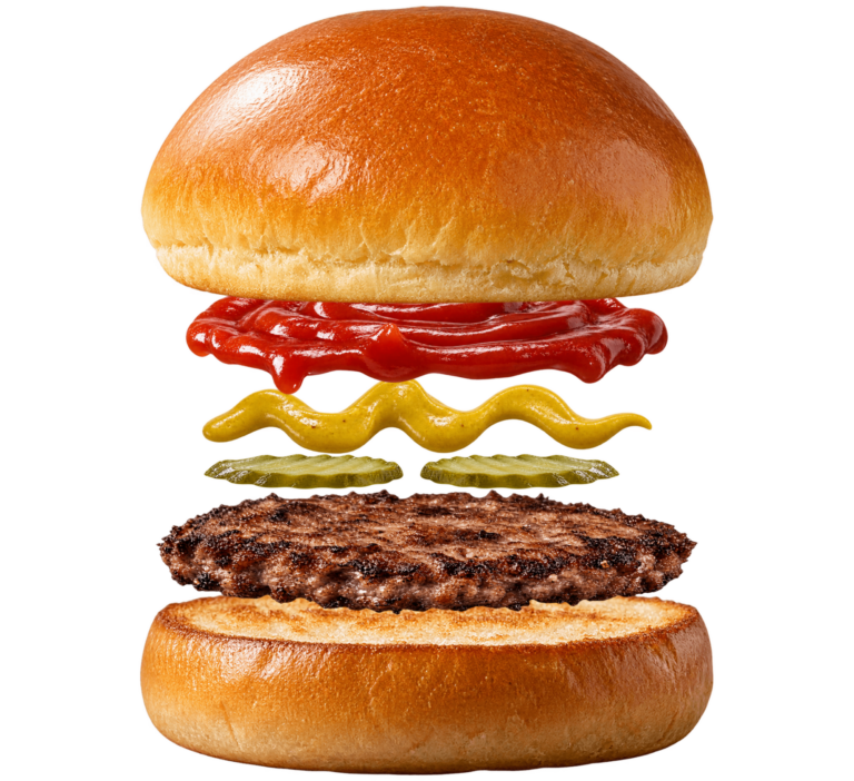 Vue assemblée de Hamburger Burger King