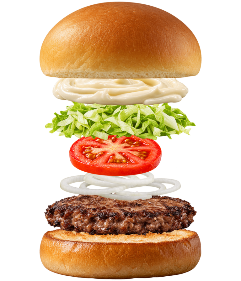 Vue assemblée de Hamburger Five Guys