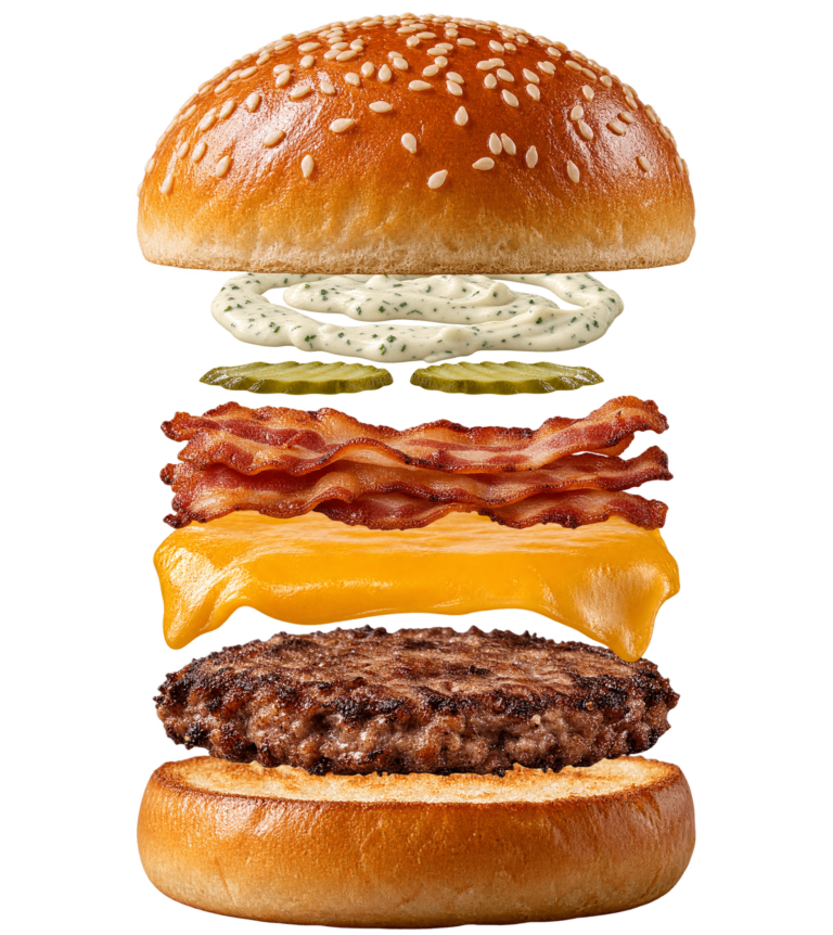 Vue assemblée de King Bacon Burger King