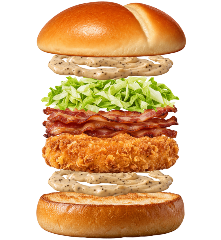 Vue assemblée de McCrispy Bacon McDonald’s