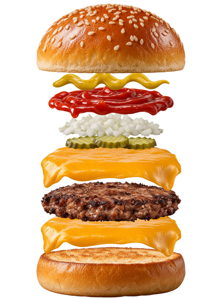 Vue assemblée de Royal Cheese McDonald’s