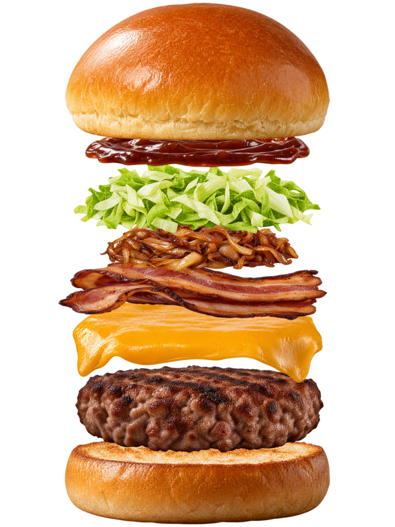 Vue assemblée de Western BBQ Burger Memphis